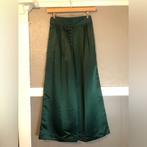 Green Rock N Romance Retro Sophia Palazzo Wide Leg Trousers 1940s style UK10 US6